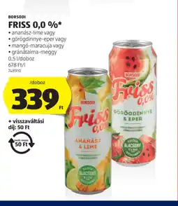 ALDI Borsodi Friss 0,0% ajánlat