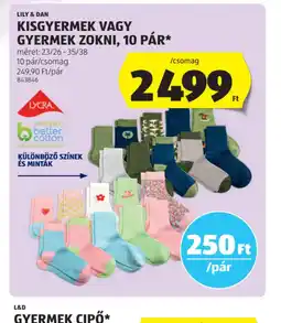 ALDI Lily /pár Dan Kisgyermek vagy Gyermek Zokni ajánlat