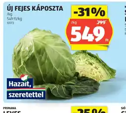ALDI Új fejes káposzta ajánlat