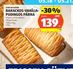 ALDI Barackos-vanília-pudingos párna ajánlat