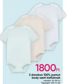 Pepco 3 darabos 100% pamut body szett kisfiúknak ajánlat