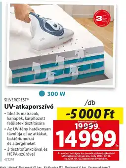 Lidl SILVERCREST® UV-atkaporszívó ajánlat