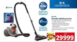 Lidl PHILIPS Porzsák nélküli porszívó ajánlat
