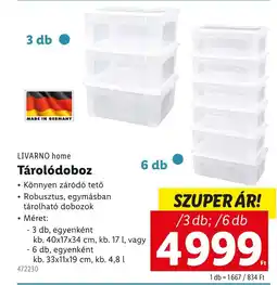Lidl LIVARNO home Tárolódoboz ajánlat