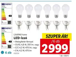 Lidl LIVARNO home LED-izzó ajánlat