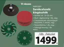 Lidl PARKSIDE® Sarokcsiszoló kiegészítők ajánlat