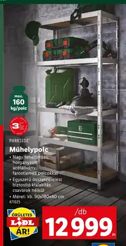 Lidl PARKSIDE® Műhelypolc ajánlat