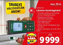 Lidl PARKSIDE® Lézeres távolságmérő ajánlat