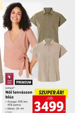 Lidl esmaraⓇ Női lenvászon blúz ajánlat