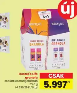 Spar HESTER’S LIFE Granola ajánlat