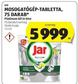 ALDI JAR MOSOGATÓGÉP-TABLETTA, 75 DARAB ajánlat