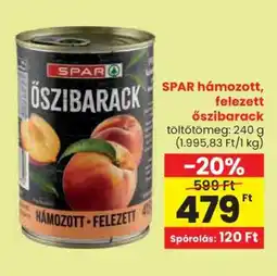 Spar SPAR hámozott, felezett őszibarack ajánlat