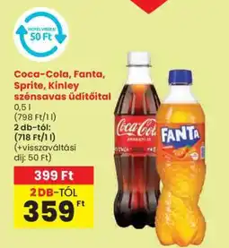 Spar Coca-Cola, Fanta, Sprite, Kinley szénsavas üdítőital ajánlat