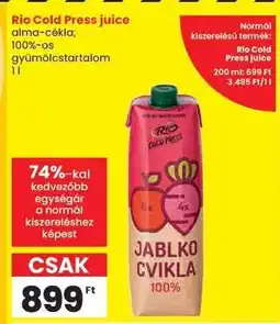 Spar Rio Cold Press juice ajánlat