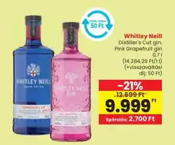 Spar Whitley Neill Distiller’s Cut gin, Pink Grapefruit gin ajánlat