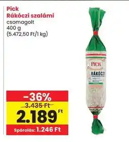 Spar PICK Rákóczi szalámi ajánlat
