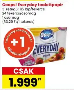 Spar Market Ooops! Everyday Toalettpapír ajánlat