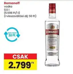 Spar ROMANOFF Vodka ajánlat