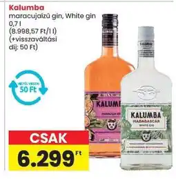 Spar Kalumba maracujáízú gin, White gin ajánlat