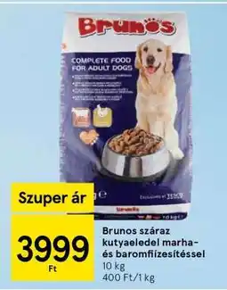 Tesco Brunos száraz kutyaeledel marha- és baromfizsírtartalommal ajánlat
