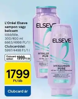 Tesco L'Oréal Elseve sampon vagy balzsam ajánlat