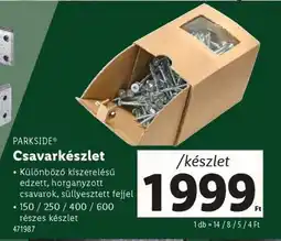 Lidl PARKSIDE Csavarkészlet ajánlat