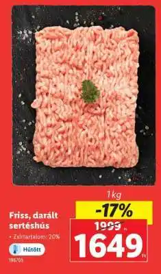 Lidl Friss, darált sertéshús ajánlat