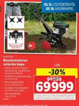 Lidl PARKSIDE Benzinmotoros rotációs kapa ajánlat