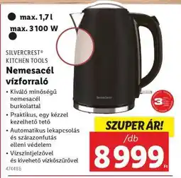 Lidl SILVERCREST Nemesacél vízforraló ajánlat