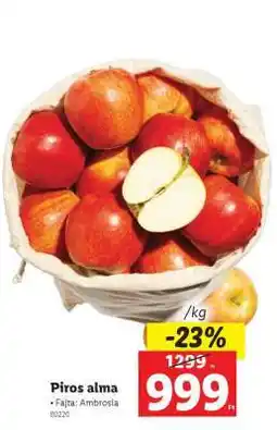 Lidl Piros alma ajánlat