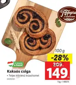 Lidl Kakaós csiga ajánlat