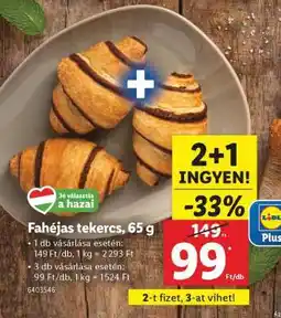 Lidl Fahéjas tekercs, 65 g ajánlat