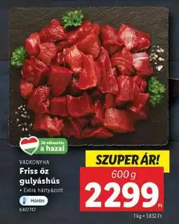Lidl Friss őz gulyáshús ajánlat