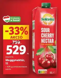 Lidl Solevita Meggynektár, 1l ajánlat