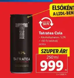 Lidl Tatratea Cola ajánlat