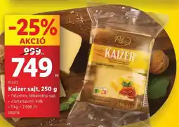 Lidl Pilos Kaizer sajt, 250 g ajánlat