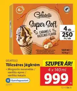 Lidl GELATELLI Tölcséres jégkrém ajánlat