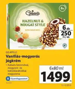 Lidl Gelatelli Vaníliás-mogyorós jégkrém ajánlat