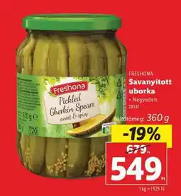 Lidl Freshona Savanyított uborka ajánlat
