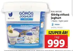 Lidl REAL NATURE Görög stílusú joghurt ajánlat