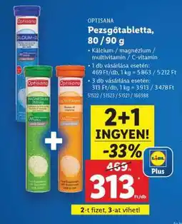 Lidl Optisana Pezsgőtabletta, 80/90 g ajánlat
