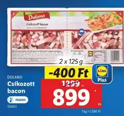 Lidl DULANO Csíkozott bacon ajánlat