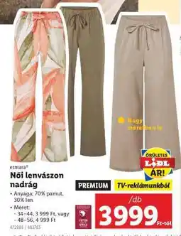 Lidl Női lenvászon nadrág ajánlat
