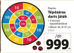 Lidl PLAYTIVE Tépőzáras darts játék ajánlat