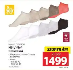 Lidl Női / férfi titokzokni ajánlat