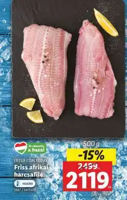 Lidl Friss, afrikai harcsafilé ajánlat