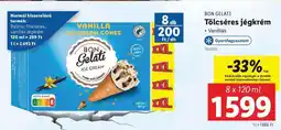 Lidl BON GELATI Tölcséres jégkrém ajánlat
