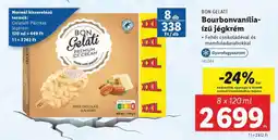 Lidl BON GELATI Bourbonvanília-ízű jégkrém ajánlat