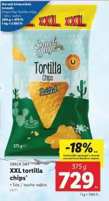 Lidl SNACK DAY XXL tortilla chips ajánlat