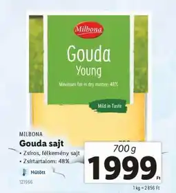 Lidl MILBONA Gouda sajt ajánlat